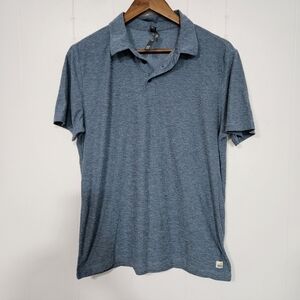 Vuori Strato Tech Polo Shirt Blue Short Sleeve